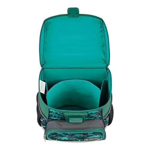 Schoolbag Loop Green Rex, open interior view-68462-highres.jpg